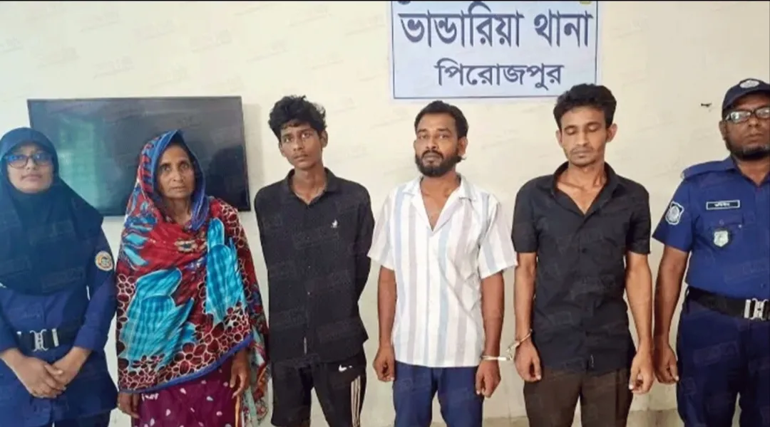 ভাণ্ডারিয়ায় ১৬ ঘণ্টায় হত্যার রহস্য উদঘাটন, স্ত্রী ও তিন ছেলে গ্রেপ্তার